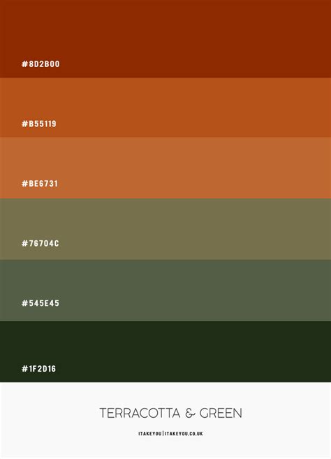 Terracotta and Green Earthy Color Palette