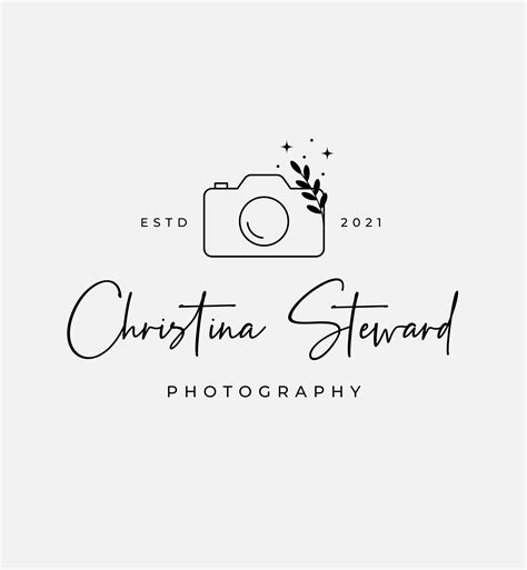 Photography Logo, Camera Logo, Simple Logo, Photo Booth Logo, Floral Logo, DIY Logo, Watermark ...