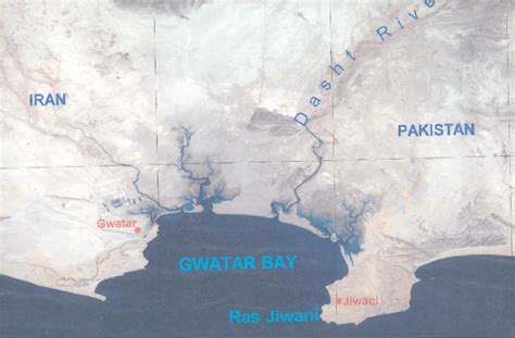 Map of Makran coast of Balochistan, showing location of Jiwani, near ...