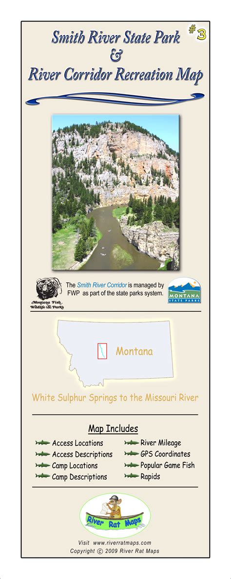 Smith River Map by River Rat Maps is detailed, durable and waterproof