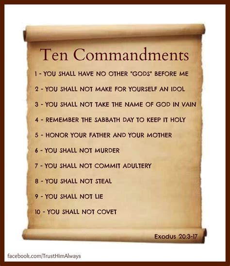 Children’s Fellowship: Exodus 20 "The Ten Commandments" Printable Image | Ten commandments ...