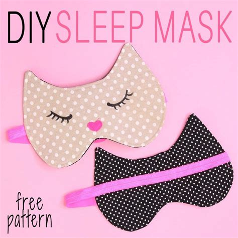 Sleep Mask Template Tutorial - Free Eye Mask Pattern (Cat) | TREASURIE ...