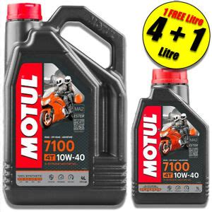 Motul 7100 4T 10W-40 Motorcycle Engine Oil Fully Synthetic 10W40 4L ...