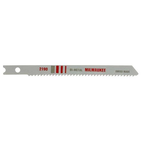 Milwaukee 3-5/8 in. Bi-Metal U-Shank Metal cutting Jig Saw Blade 14 TPI 5 pk - Ace Hardware