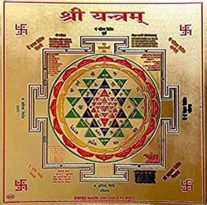 Nakshatra Jyotish Nak601657 Shri Yantra 24 Gold Plated Yantra Brass ...