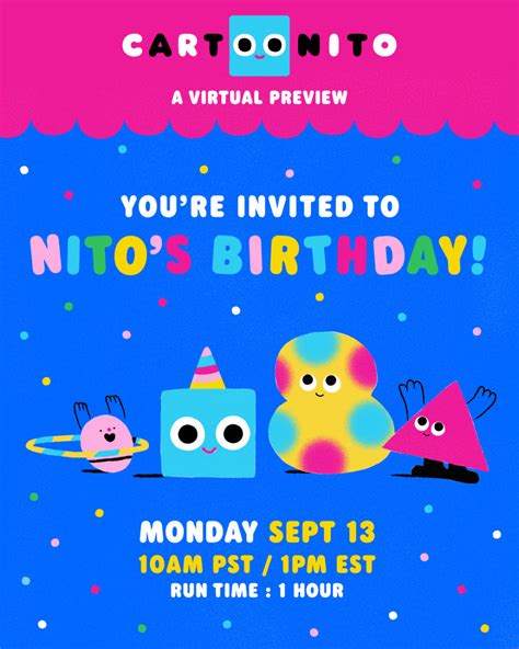 RSVP to Nito's Virtual Birthday Party Celebrating Warner's Cartoonito ...