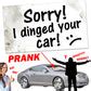 Sorry I Dinged Your Car Prank Parking Cards 50 Pack – Design Doggie