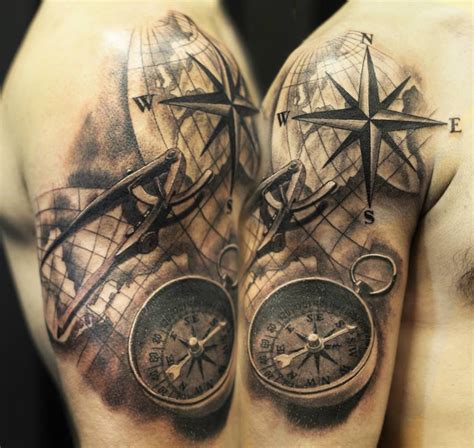 28 Compass Tattoos With The Maritime Meanings - TattoosWin | Compass tattoo, Compass tattoo ...