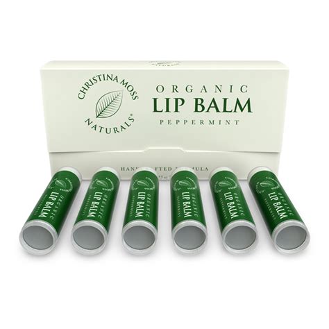 Organic Lip Balm, Peppermint - Christina Moss Naturals