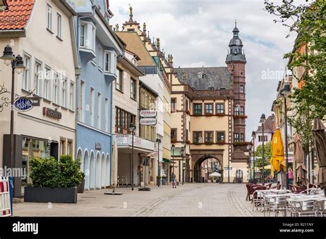 SCHWEINFURT, GERMANY - CIRCA AUGUST, 2018: The townscape of Schweinfurt ...