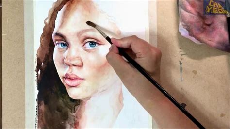 Watercolor portrait tutorial / 인물수채화 - YouTube