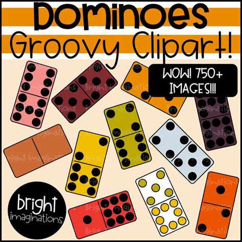 Dominoes Clipart | Groovy Domino Clipart | Math Manipulative Clipart ...