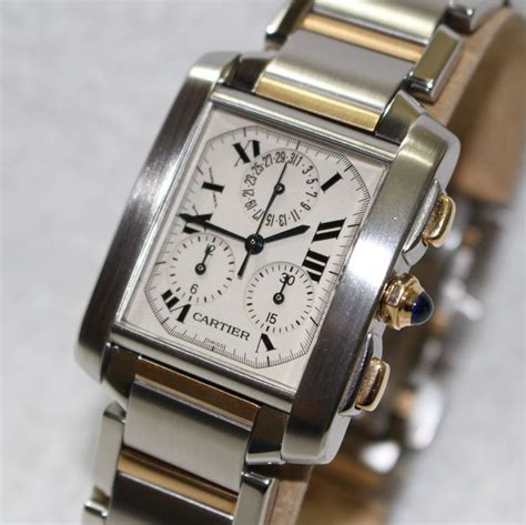 Cartier Tank Francaise Chronoflex Chronograph - unisex watch - 2000's - Catawiki