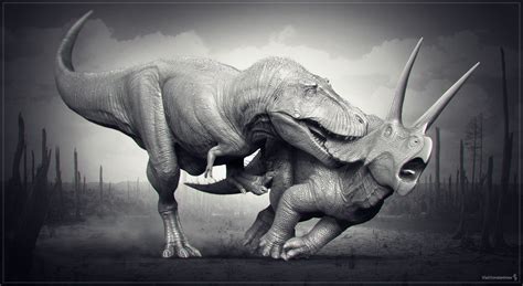 T.rex vs Triceratops. WIP by Swordlord3d on DeviantArt