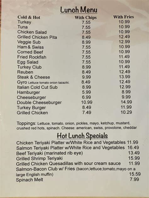 Menu at Marlboro Grille restaurant, Upper Marlboro