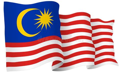 Malaysia Flag Waving Vector Illustration Stock Vector - Illustration of ...