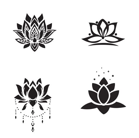 Silhouette Lotus Flower SVG – MasterBundles