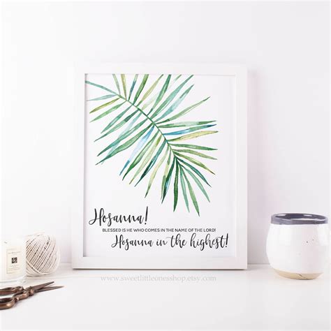 Hosanna in the Highest Printable Wall Art Lent Decor Palm Sunday Print ...