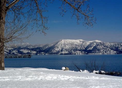 Lake Tahoe, Wintertime, Background Wallpaper - Wallpaper by Design