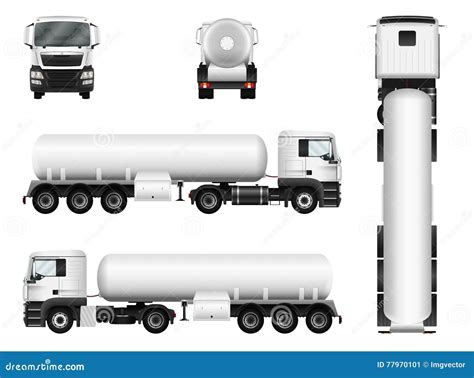 Tanker Truck Vector Illustration On White. | CartoonDealer.com #77970101