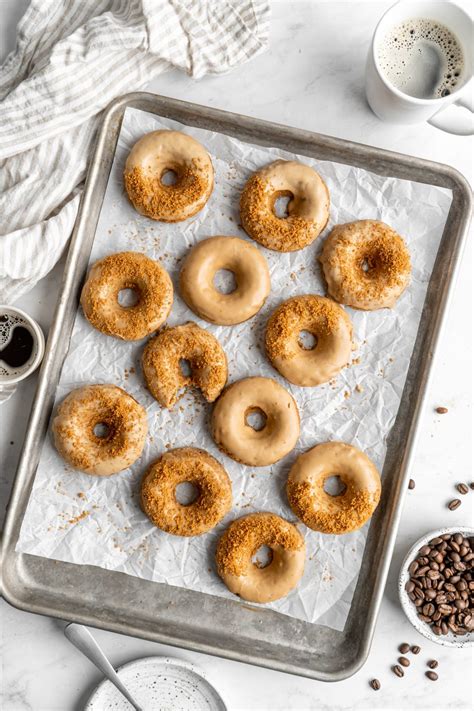 Quick & Easy Coffee Donuts with Coffee Glaze - Food Duchess