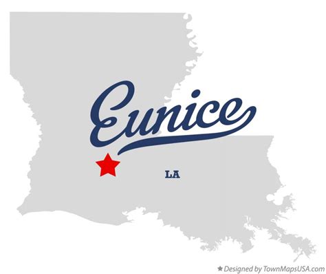 Map of Eunice, LA, Louisiana