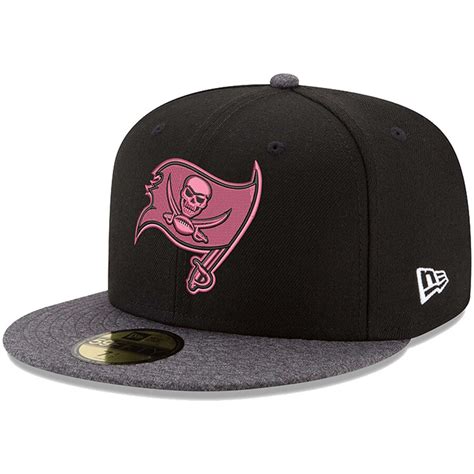 Men's New Era Black/Graphite Tampa Bay Buccaneers Pink Hook 59FIFTY ...