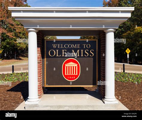 Entrance to the University of Mississippi (Ole Miss), Oxford, Mississippi, USA Stock Photo - Alamy