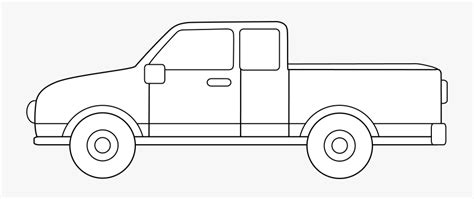 Pickup Truck Outline Drawing