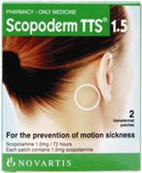 Scopoderm TTS 1.5 Scopolamine Patches - Seasickness Prevention, Anti-nausea patch