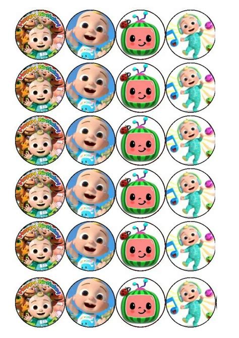 Cocomelon Cupcake Toppers Printable