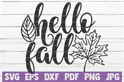 Hello Fall SVG Cut File By MintyMarshmallows | TheHungryJPEG
