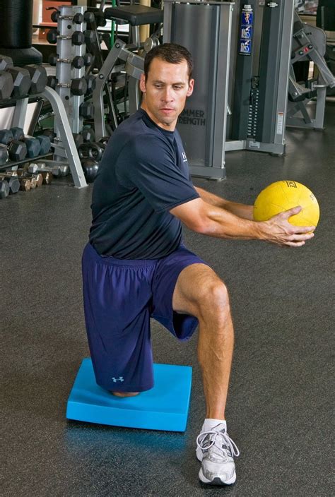 Kneeling Medicine Ball Side Throw Exercise - An excellent rotary power exercise with the ...