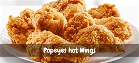 Popeyes Wings -Menu Prices with Calories