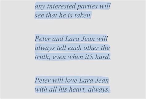 Always and Forever Lara Jean by Jenny Han | Romantic movie quotes, Love is scary, Book quotes