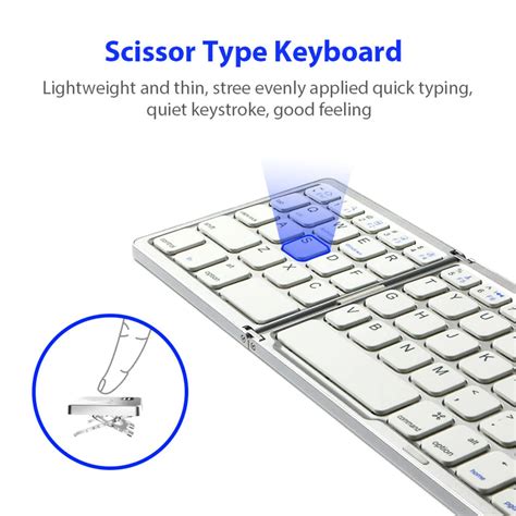 Foldable Wireless Keyboard with Touchpad/Numberic Pad Bluetooth ...