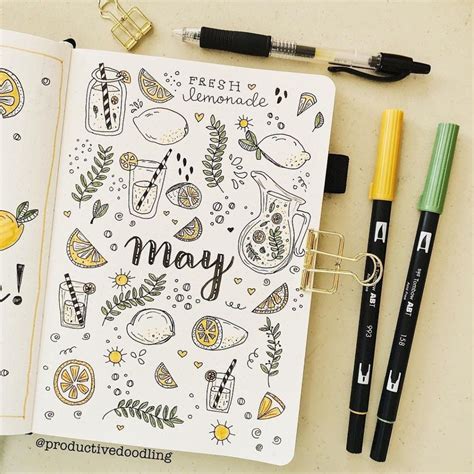 101 Pretty May Bullet Journal Cover Page Ideas - Bliss Degree | Bullet journal inspiration, May ...