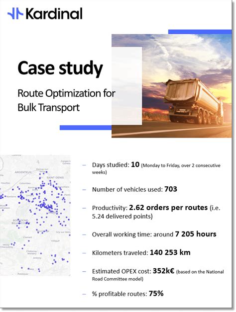 Bulk Transport Case Study - Route Optimization - Kardinal