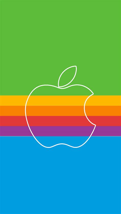 Download Iconic Retro Apple Logo Wallpaper | Wallpapers.com