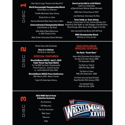 WWE - WrestleMania 28 [DVD] - 3 Count - Wrestling Merchandise