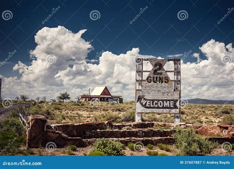 Arizona Welcome Sign At The State Border Royalty-Free Stock Photography ...