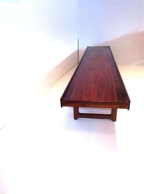Long Low Profile Bench or Coffee Table in Rosewood Torbjørn Afdal for Bruksbo at 1stDibs
