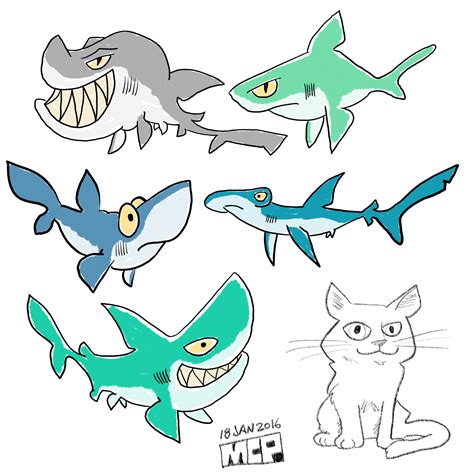 Shark and a Cat #shark #cat #drawing #animals Drawing Animals, Cat ...