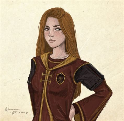 Ginny Weasley from Harry Potter in her quidditch uniform. Still not over the fact that they ...