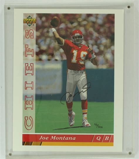 Joe Montana Signed Chiefs 1993 Upper Deck #460 Jumbo Card L/E 0736/5000 (UDA COA) | Pristine Auction