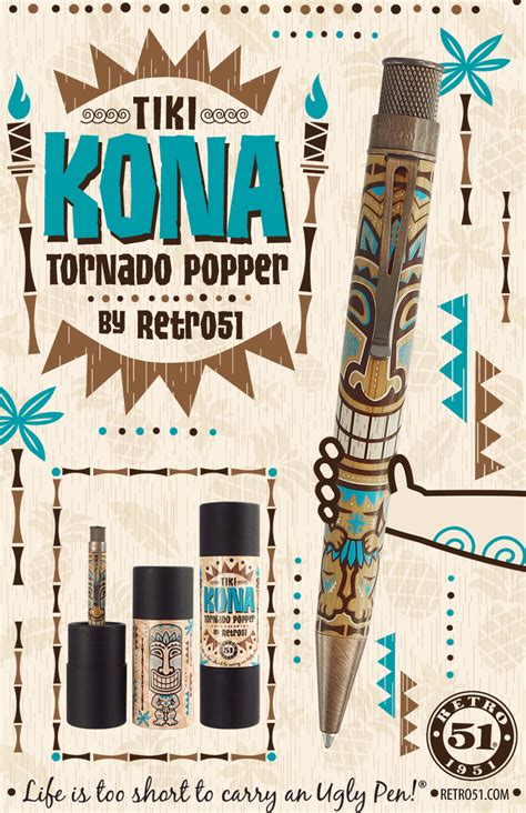 Retro 51 Tiki Kona Ltd. Ed. Tornado Popper | Retro, Rollerball, Tiki