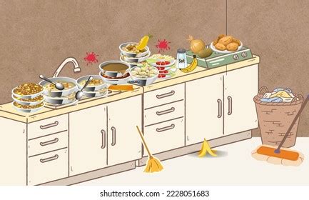 Messy Kitchen Clipart Borders