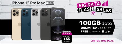 Best iPhone 12 Pro Max Contract Deals with 100GB 5G Monthly Data - Phones LTD