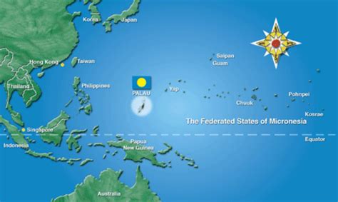 Map...of Micronesia Saipan, Federated States Of Micronesia, Palau, Pacific Ocean, Philippines ...