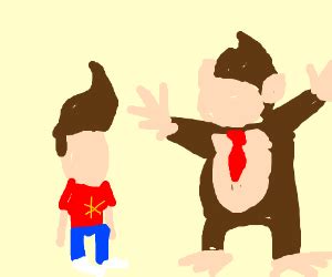 Donkey Kong meets Jimmy Neutron - Drawception